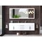 Castello Usa Nile 72" Wall Mounted  White Vanity With White Top And  Brushed Nickel Handles CB-MC-72W-BN-2053-WH - alternate 4